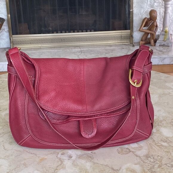 MAXXIMUM Genuine Pebble Leather Large Hobo Style Shoulder Bag - Picture 3 of 16